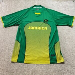 ORRO Jamaica Football Club Soccer Jersey Mens 3XL Green Yellow Shirt‎